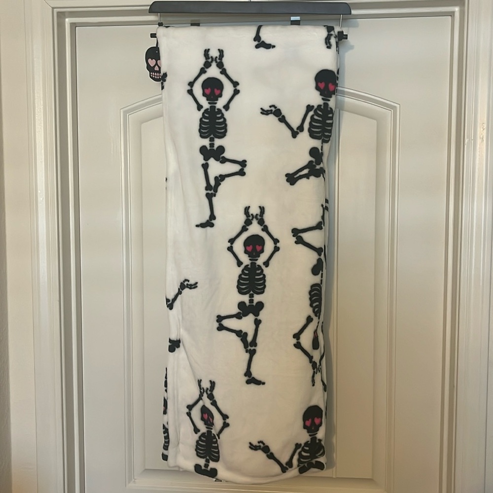Betsey Johnson Skeleton Plush Blanket